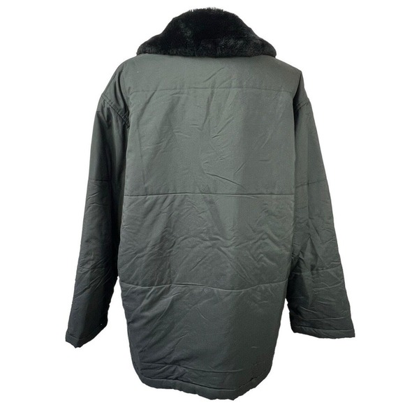 Burberrys of London Black Quilted Jacket Size M Faux Fur Collar - Picture 12 of 16